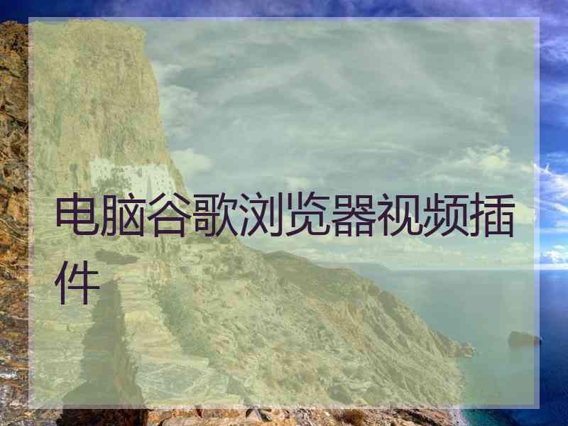 电脑谷歌浏览器视频插件