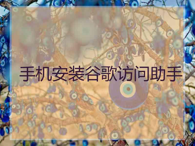 手机安装谷歌访问助手