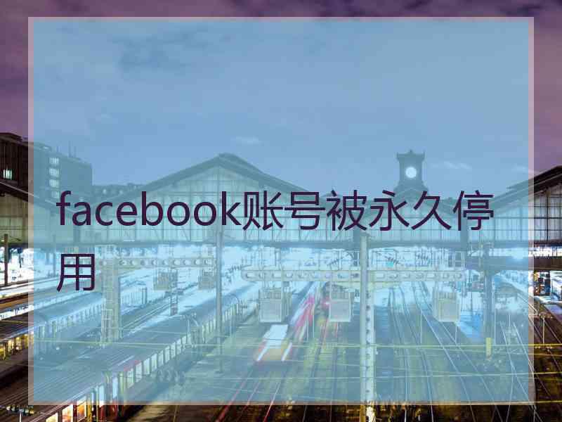 facebook账号被永久停用