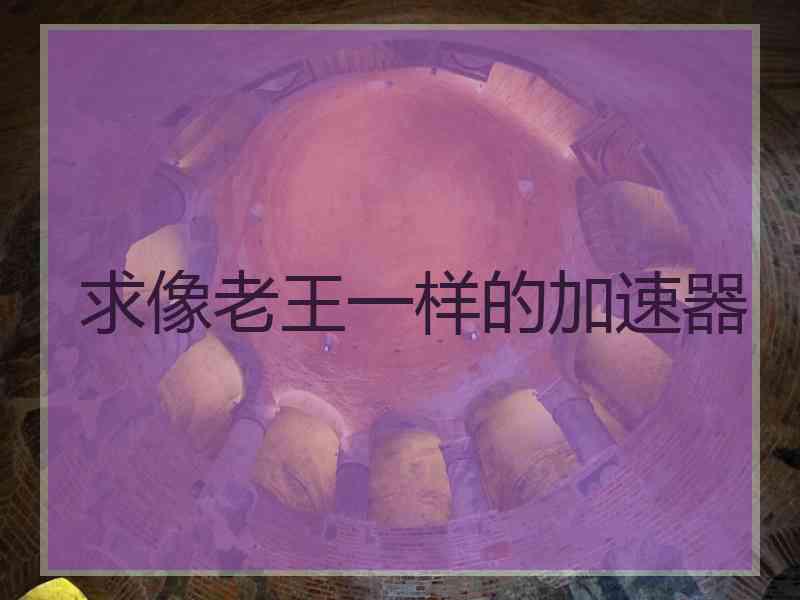 求像老王一样的加速器