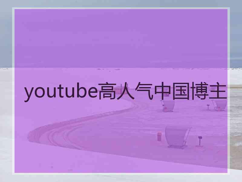 youtube高人气中国博主