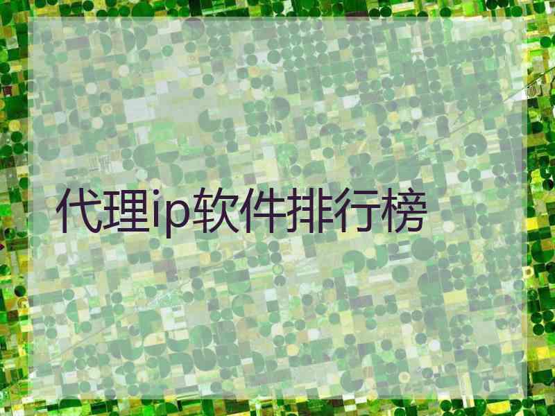 代理ip软件排行榜