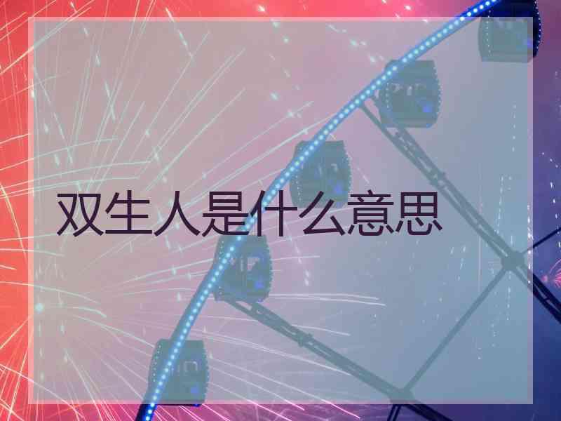 双生人是什么意思