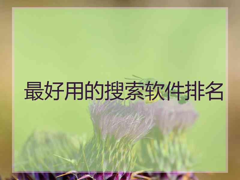 最好用的搜索软件排名