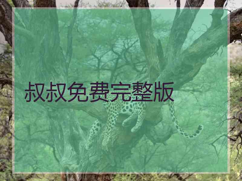 叔叔免费完整版