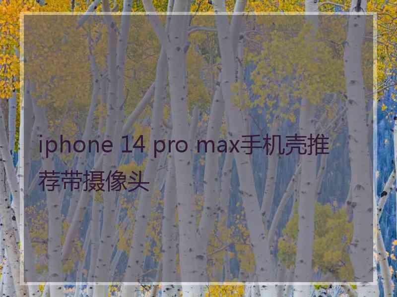iphone 14 pro max手机壳推荐带摄像头