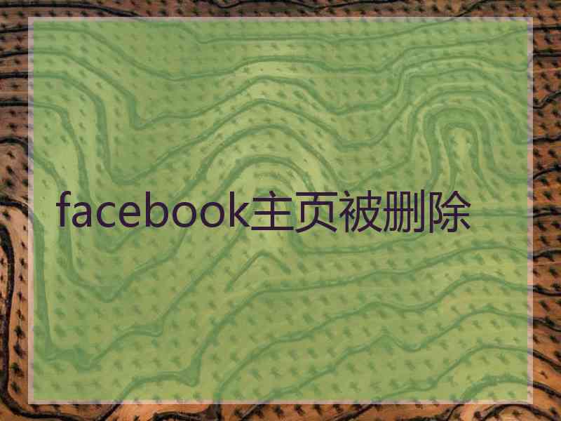 facebook主页被删除