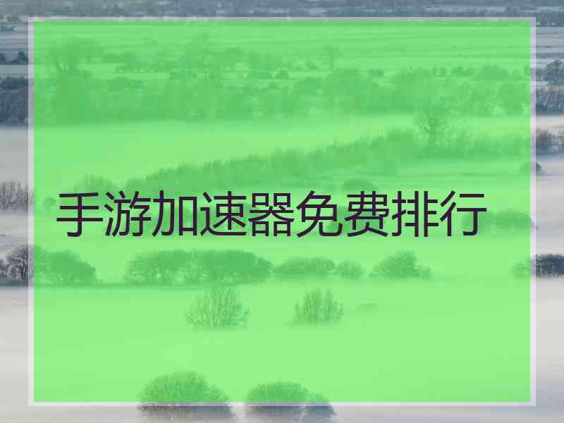 手游加速器免费排行