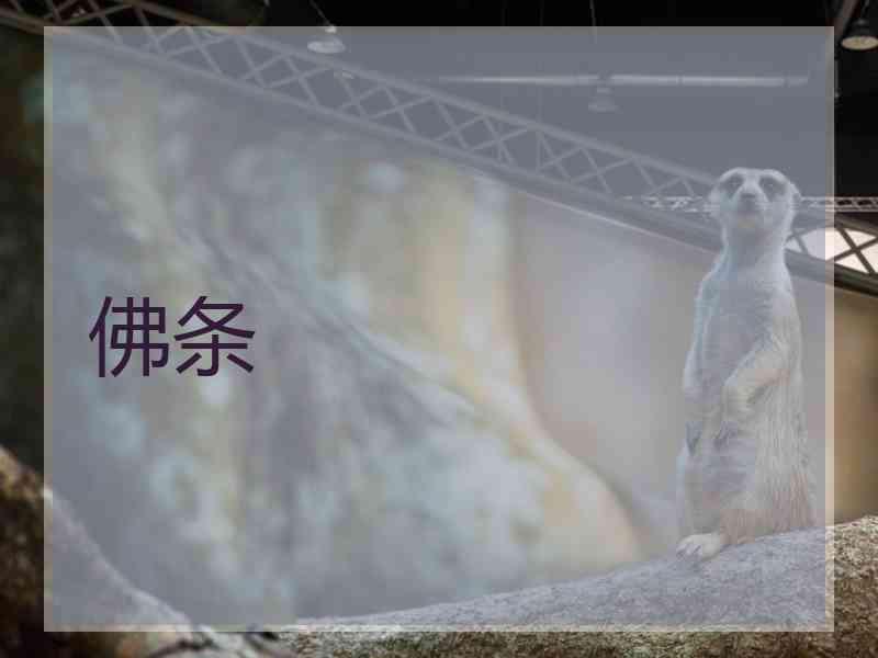佛条