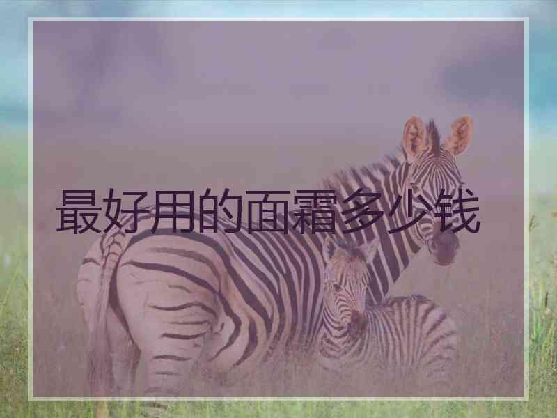 最好用的面霜多少钱