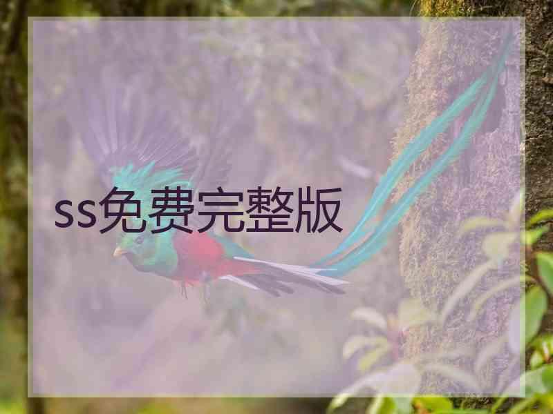 ss免费完整版