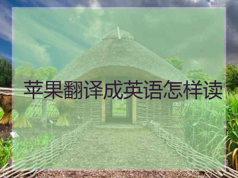 苹果翻译成英语怎样读