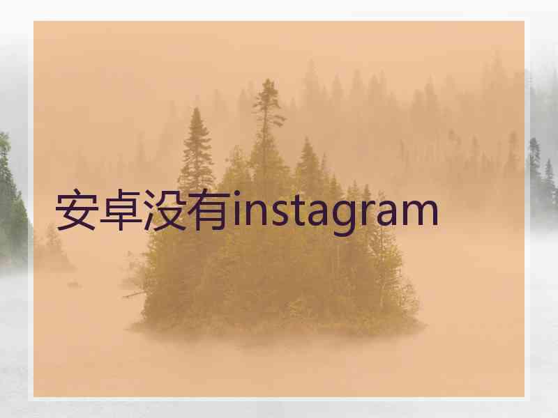 安卓没有instagram
