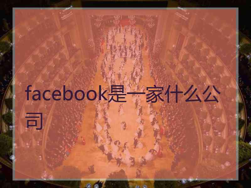 facebook是一家什么公司