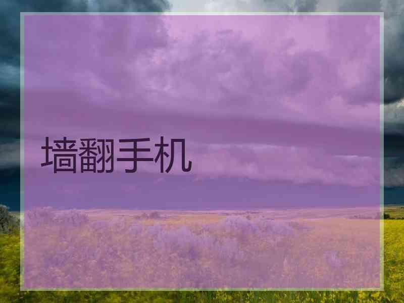 墙翻手机