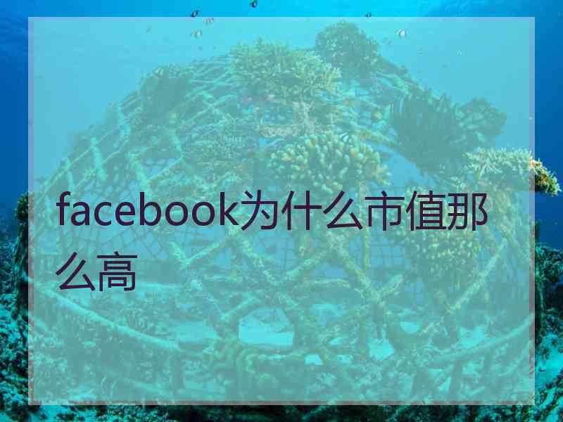 facebook为什么市值那么高