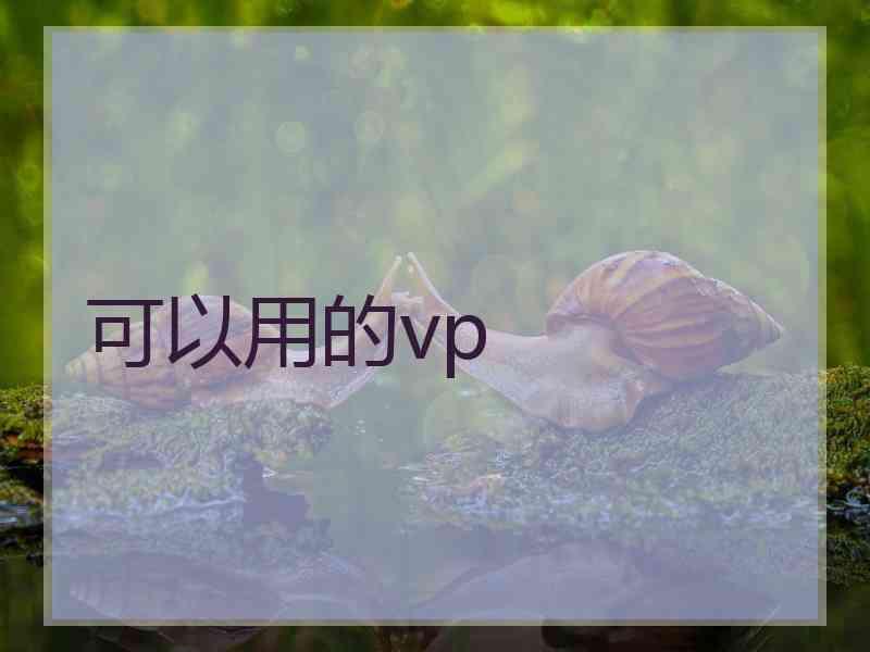 可以用的vp