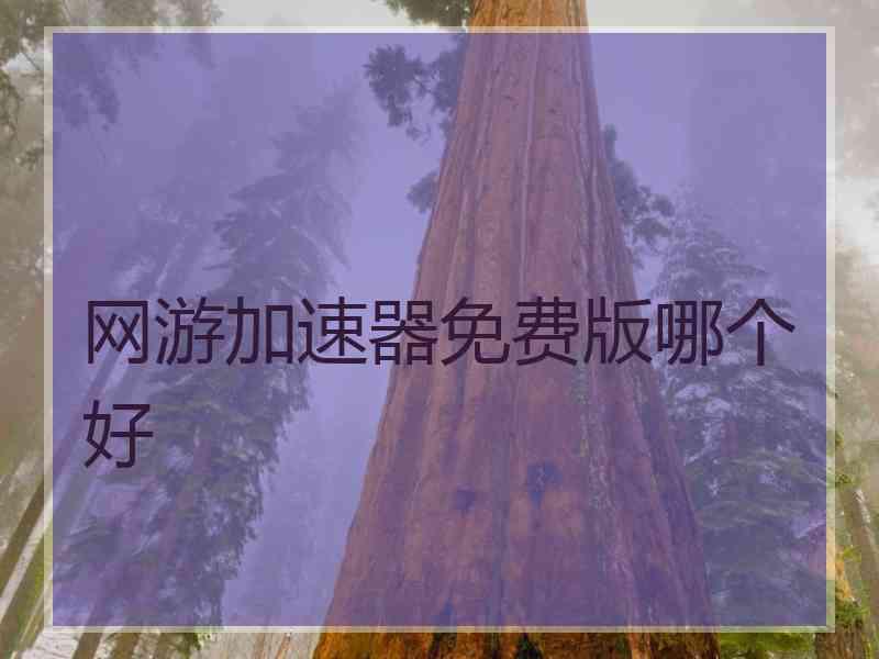 网游加速器免费版哪个好