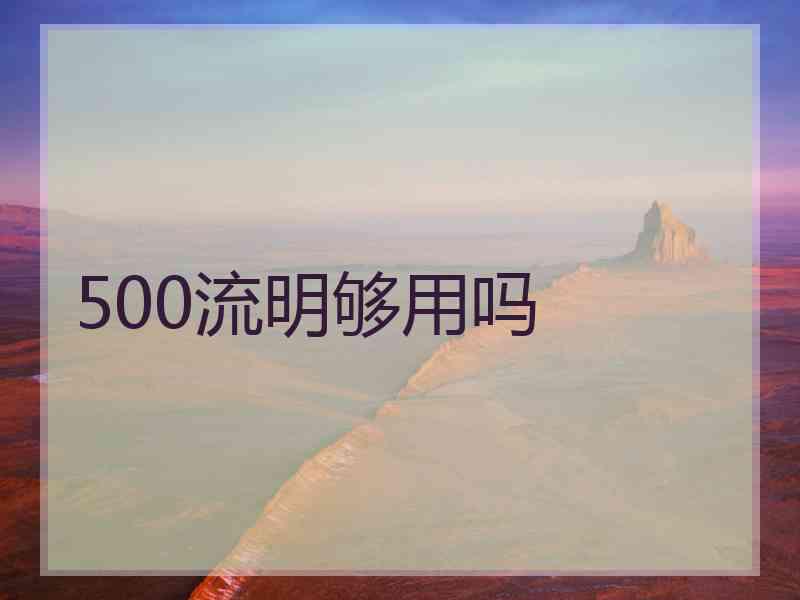 500流明够用吗