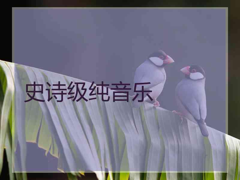 史诗级纯音乐