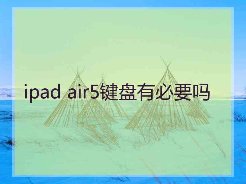 ipad air5键盘有必要吗