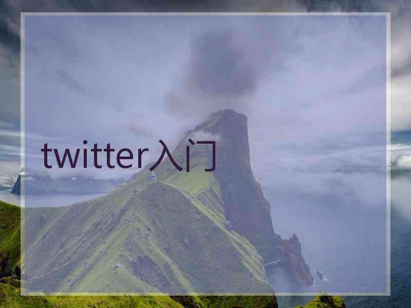 twitter入门