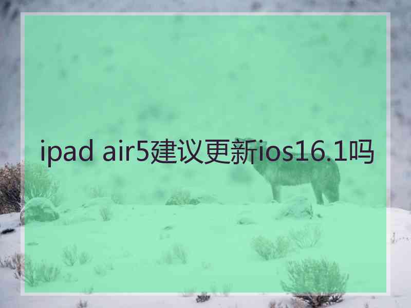 ipad air5建议更新ios16.1吗