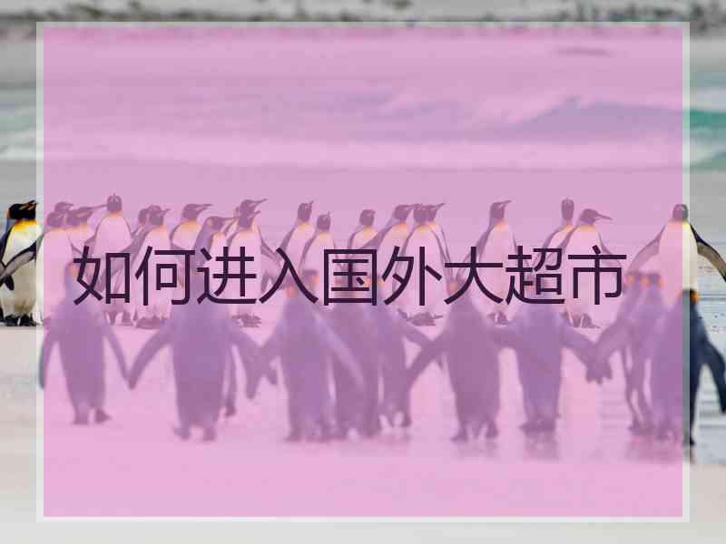 如何进入国外大超市