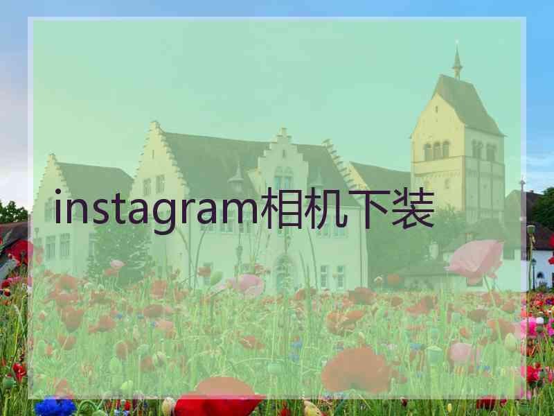 instagram相机下装
