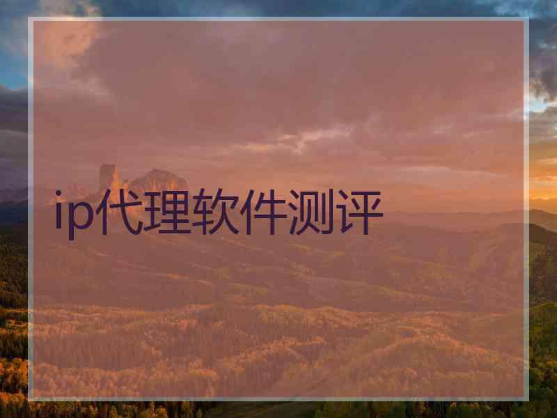 ip代理软件测评