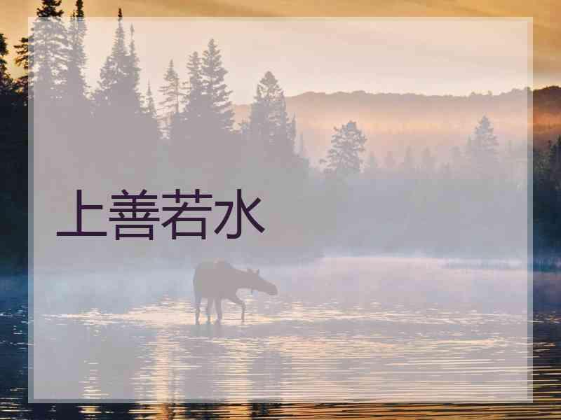 上善若水