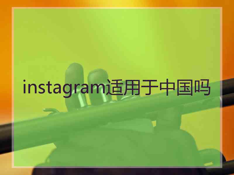 instagram适用于中国吗