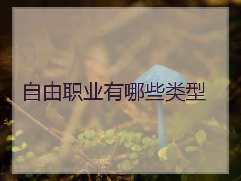 自由职业有哪些类型