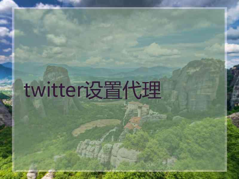 twitter设置代理