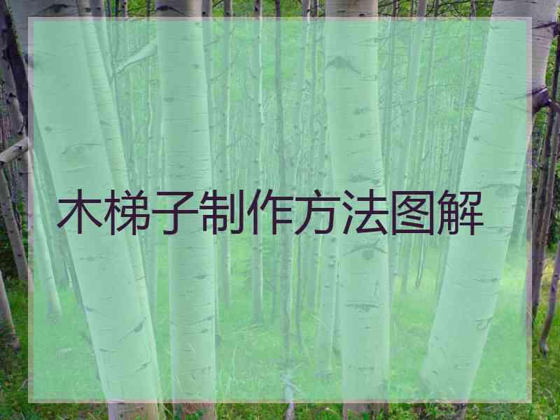 木梯子制作方法图解