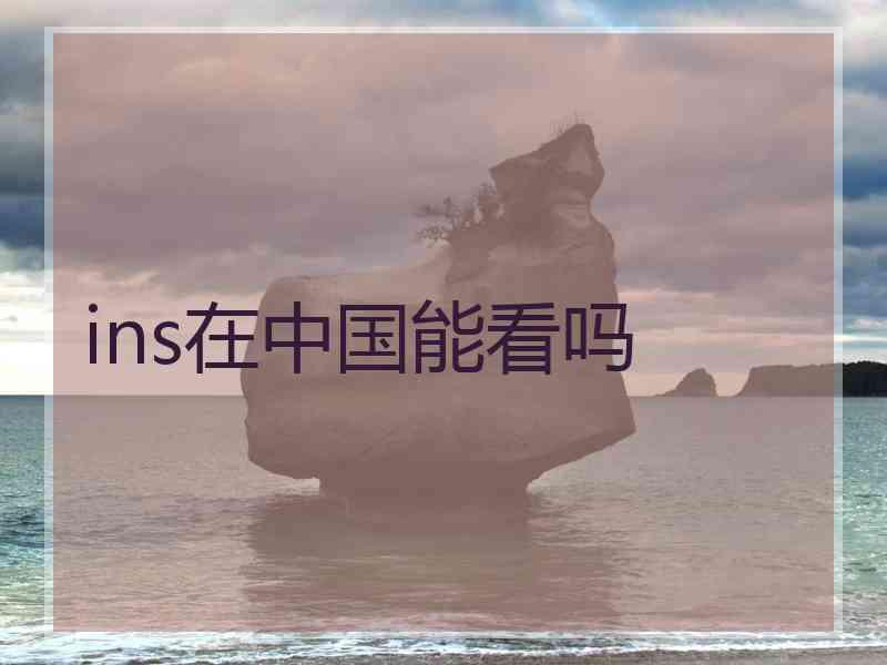 ins在中国能看吗