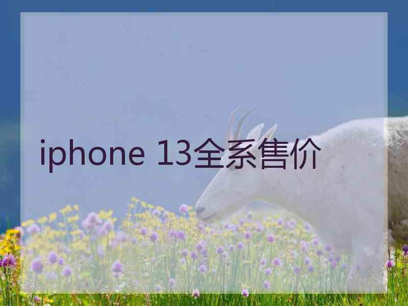 iphone 13全系售价
