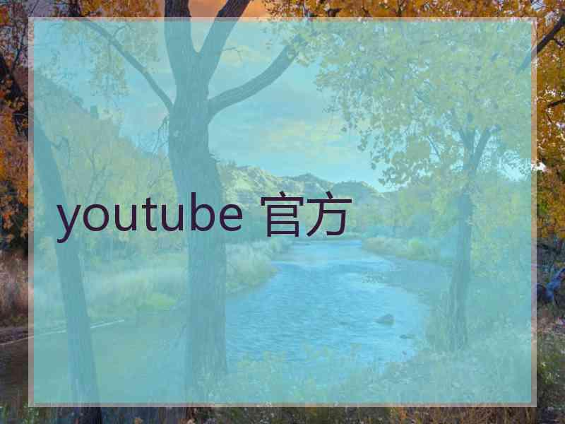 youtube 官方