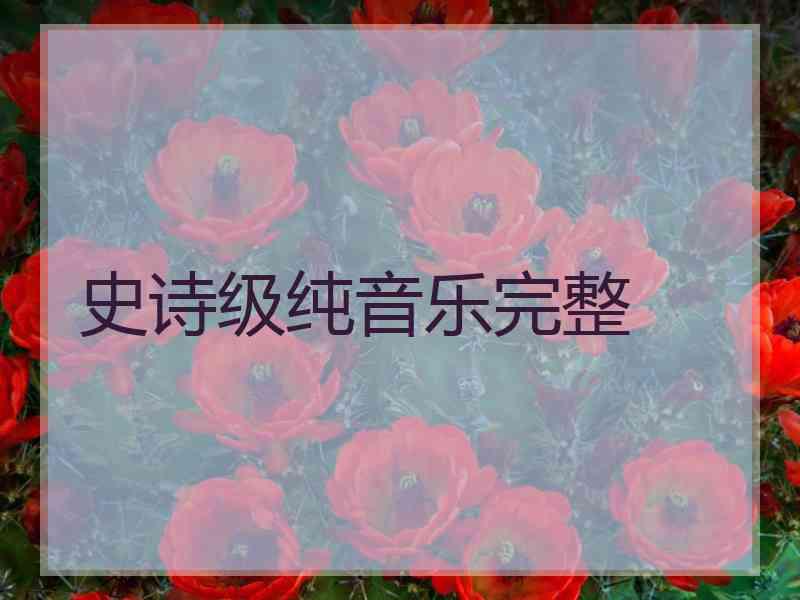 史诗级纯音乐完整