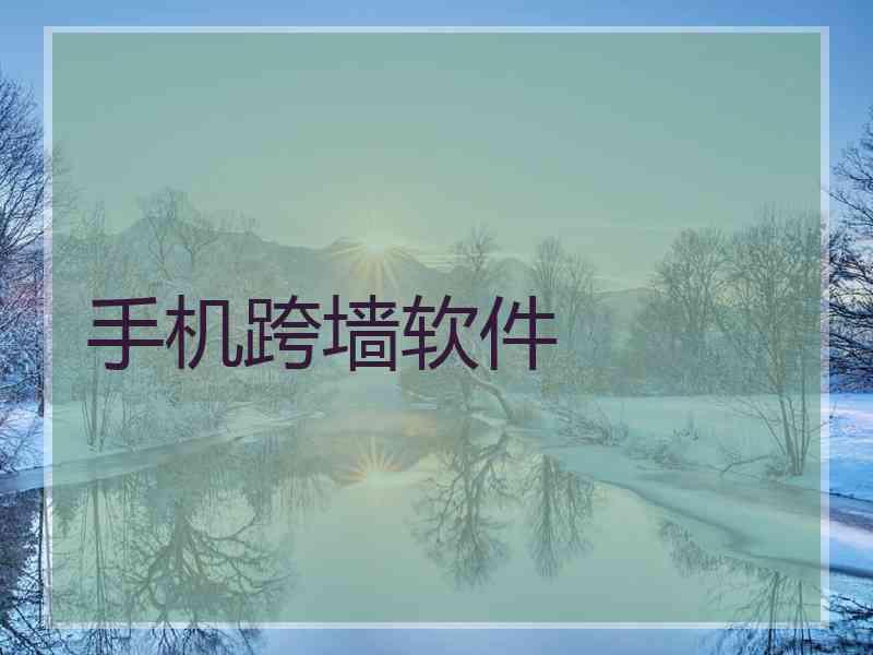 手机跨墙软件