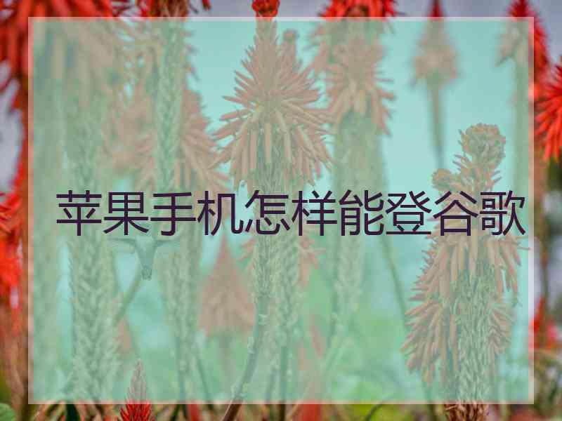 苹果手机怎样能登谷歌