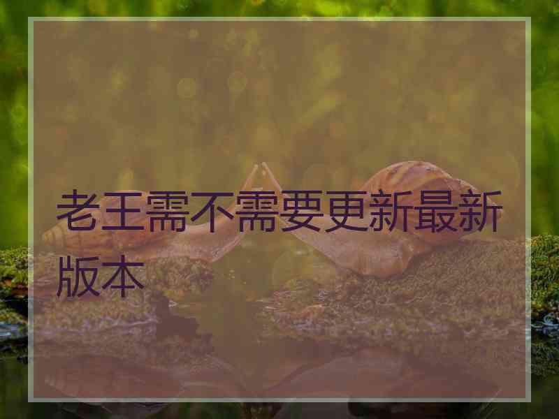 老王需不需要更新最新版本
