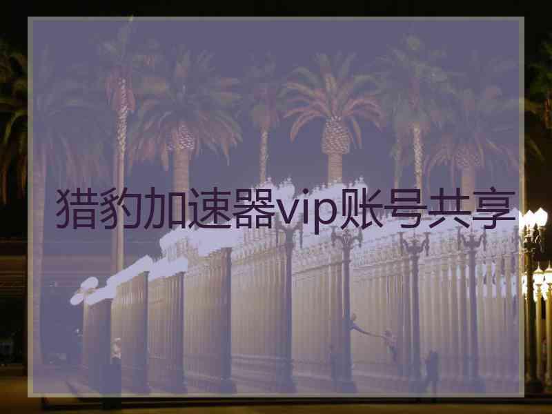 猎豹加速器vip账号共享
