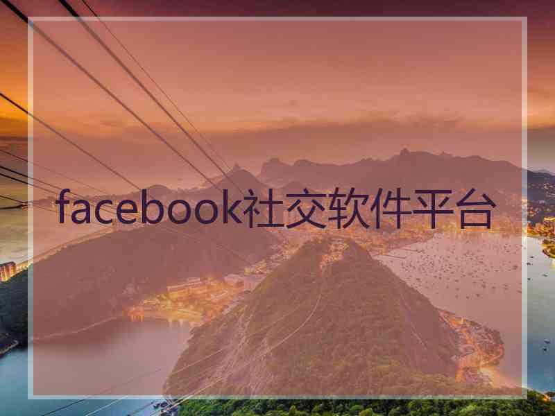 facebook社交软件平台