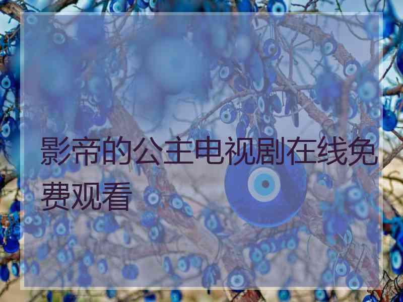 影帝的公主电视剧在线免费观看