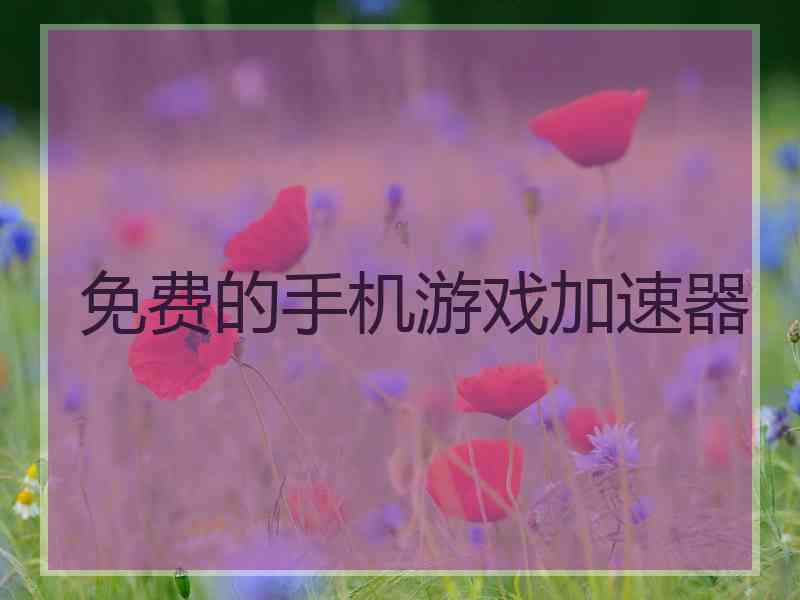 免费的手机游戏加速器