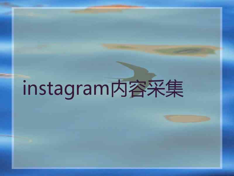 instagram内容采集