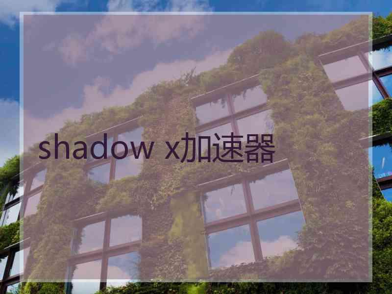 shadow x加速器