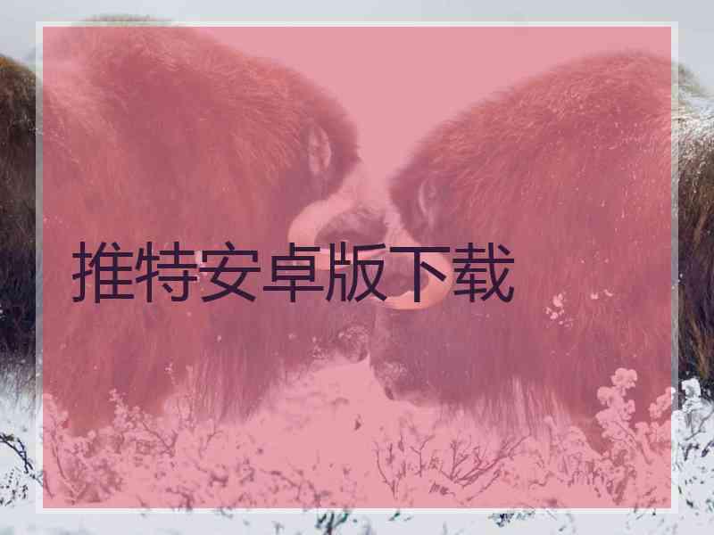 推特安卓版下载