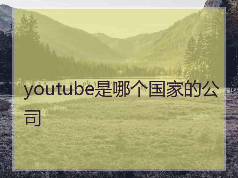 youtube是哪个国家的公司